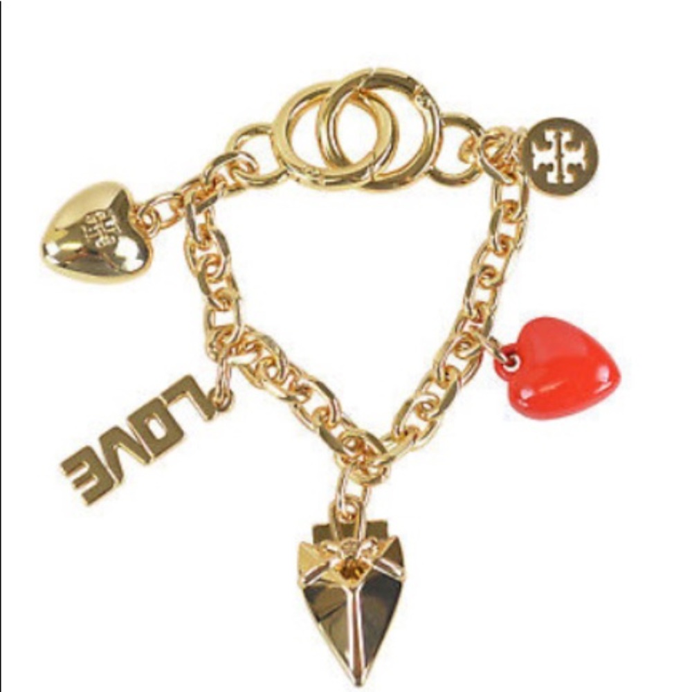 Tory Burch Heart Chain Bracelet or  Key Fob - Picture 4 of 8